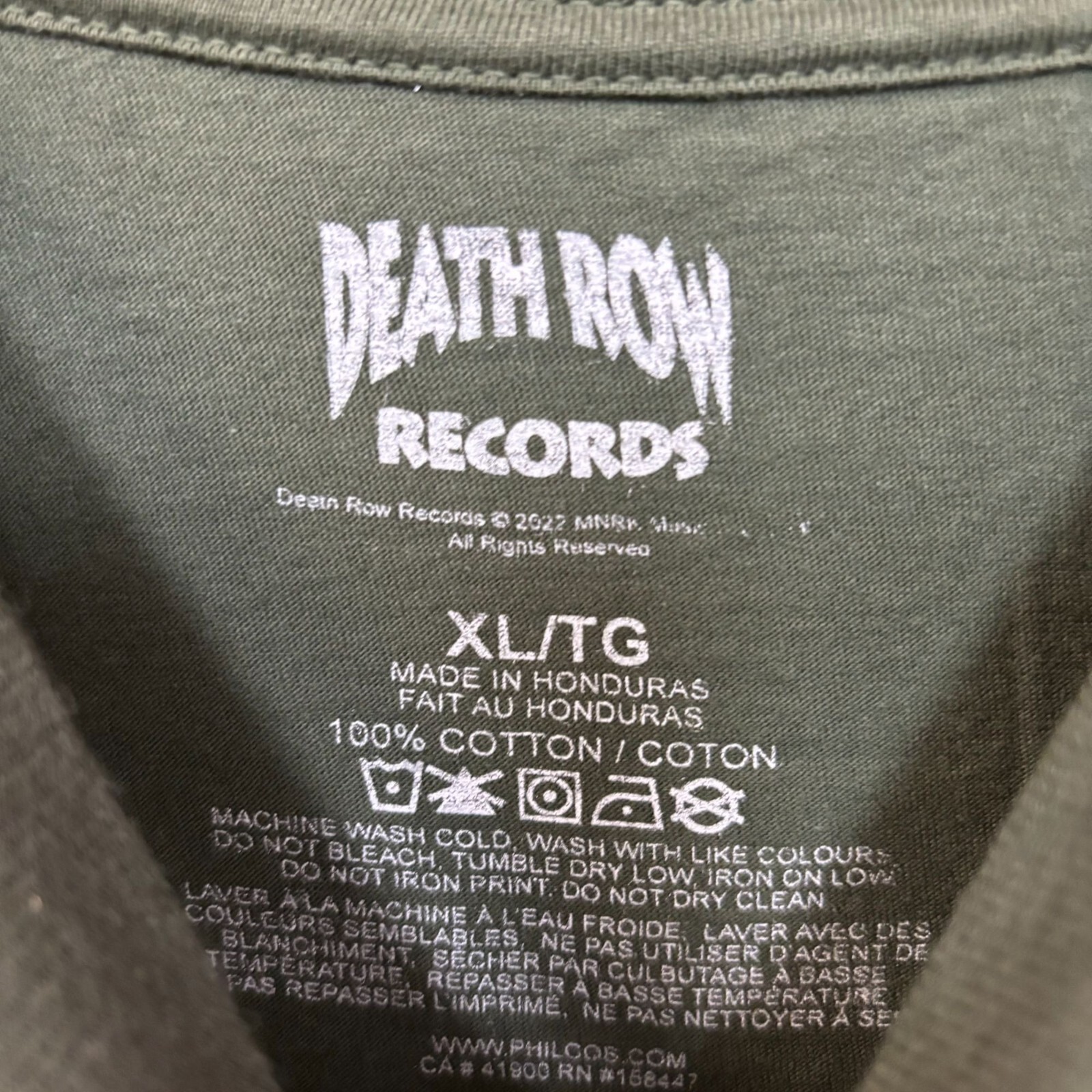 FILA Maglietta Death Row Records 213 LBC Skyline Low Rider Hip Hop XL