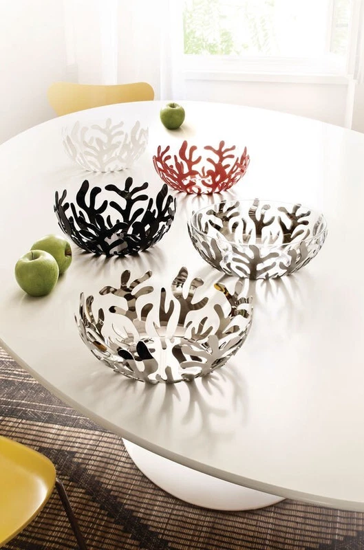 Cestino Frutta Centrotavola Mediterraneo Alessi ESI01/21GR Rotondo Verde 21 cm, fotografia 4 di 7