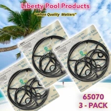 65070  2” MULTIPORT VALVE REPAIR  KIT POOLTEK USA FOR PAC FAB + LUBE.    3-PACK