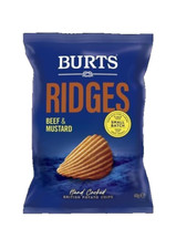 20 x 40g Burts Ridges Beef & Mustard Small Batch Crisps