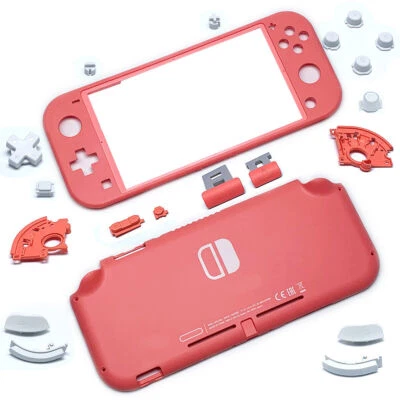 IVYUEEN Replacement Housing Shell Front Back Faceplate for Nintendo Switch Lite - Coral