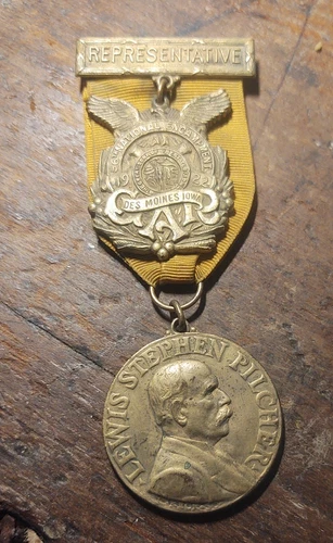 Antique GAR Grand Army Civil War Vets Medal Representative 1922 Des Moines Iowa