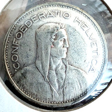 SWITZERLAND LOT, 13 SILVER Swiss Coins, Swiss Silver 5 Francs, 2, 1, 1/2 Francs