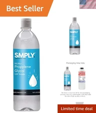SMPLY. USP Food Grade 99.9% Pure Propylene Glycol, 32 oz