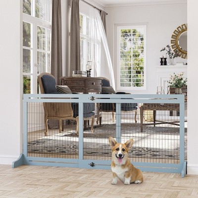 71'' Slide-Adjust Freestanding Pet Gate for Small Dogs Indoor