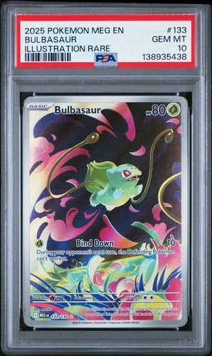 Pokemon Card Bulbasaur 133/132 Illustration Rare PSA 10 Mega Evolution