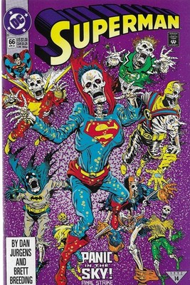 Superman (Vol.2) No.66 / 1992 Panic in the Sky! / Dan Jurgens & Brett Breeding