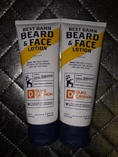 Duke Cannon Best Damn Beard Face Lotion Citrus Hefeweizen Scent 3.2oz Lot Of 2