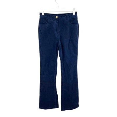 MNG Mango Pants Women 2 Blue Corduroy Boot Cut  Casual Bottoms
