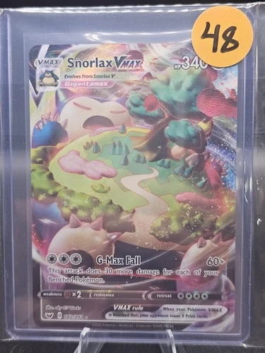 New ListingSnorlax VMAX 142/202 SWSH01 Sword & Shield Holo Illustration Rare NM