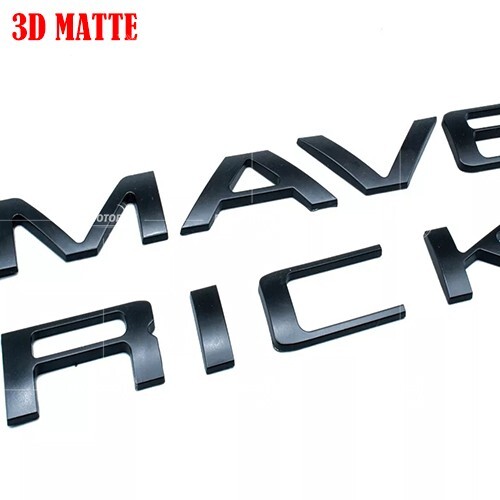 0.3 in Matte Black Tailgate Insert Letters Badge For Maverick Emblem 2022-2024