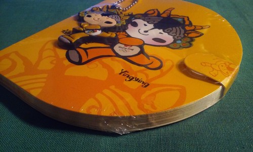 YING~YING Beijing Summer Olympics 2008 Mascot Sealed Book Pad w/ Keychain Rare - Picture 6 of 6