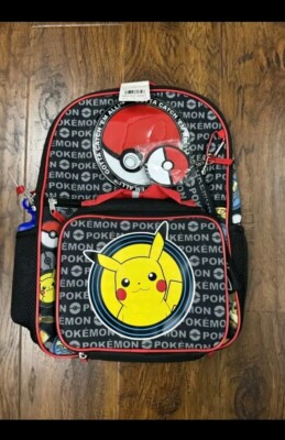 Backpack pokemon bioworld pikachu eevee kids bag school new large