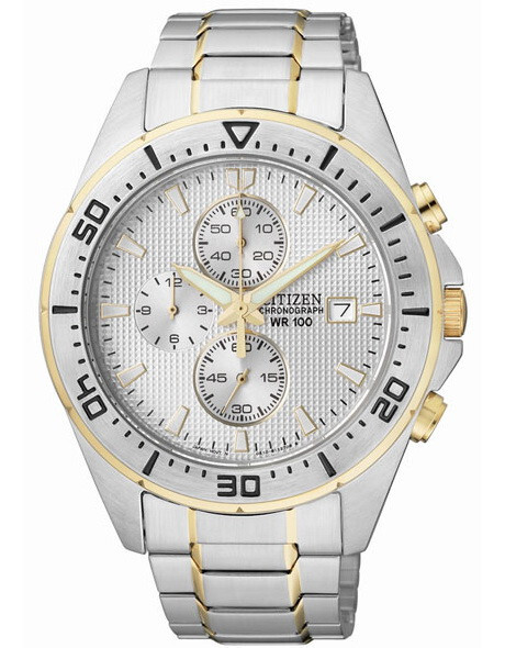 Citizen Eco-Drive WR100 Square Moonphase Date Sport Watch