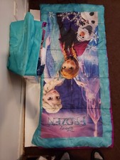 Disney Frozen Sleeping Bag Blue Pink slumber Party Featuring Elsa, Anna  Olaf