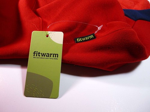 Fitwarm Dog Hoodie Sweatshirt Pullover Jackets Fleece L red/blue - Picture 4 of 7