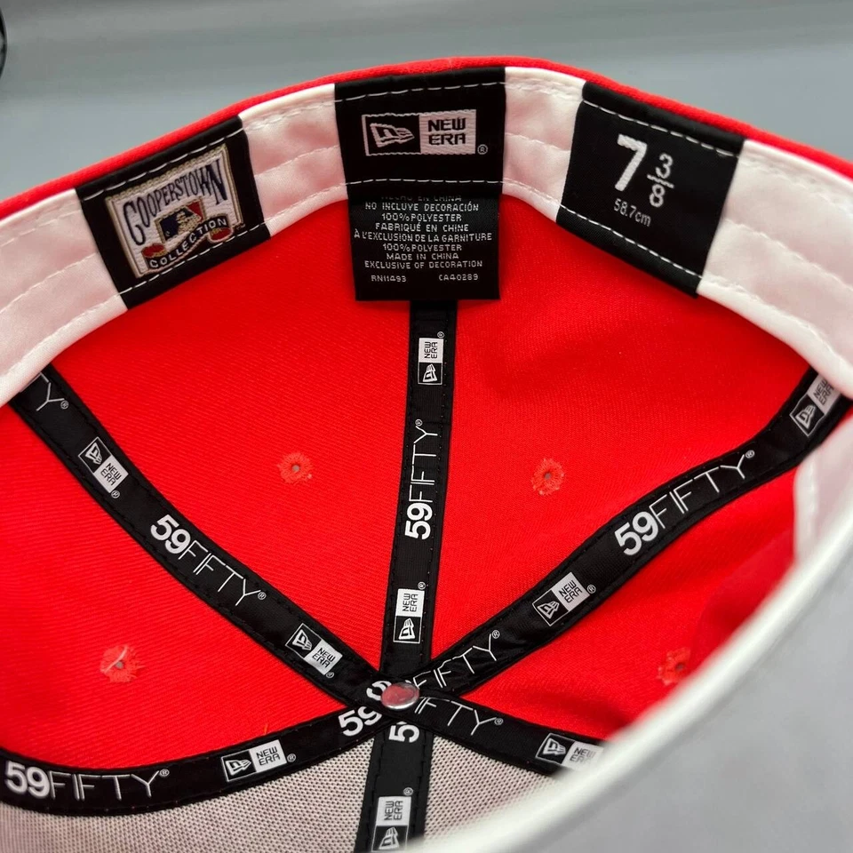 Gorra ajustada Toronto Blue Jays para hombre 7 3/8 roja gris 59Fifty New Era Foto 4 de 4