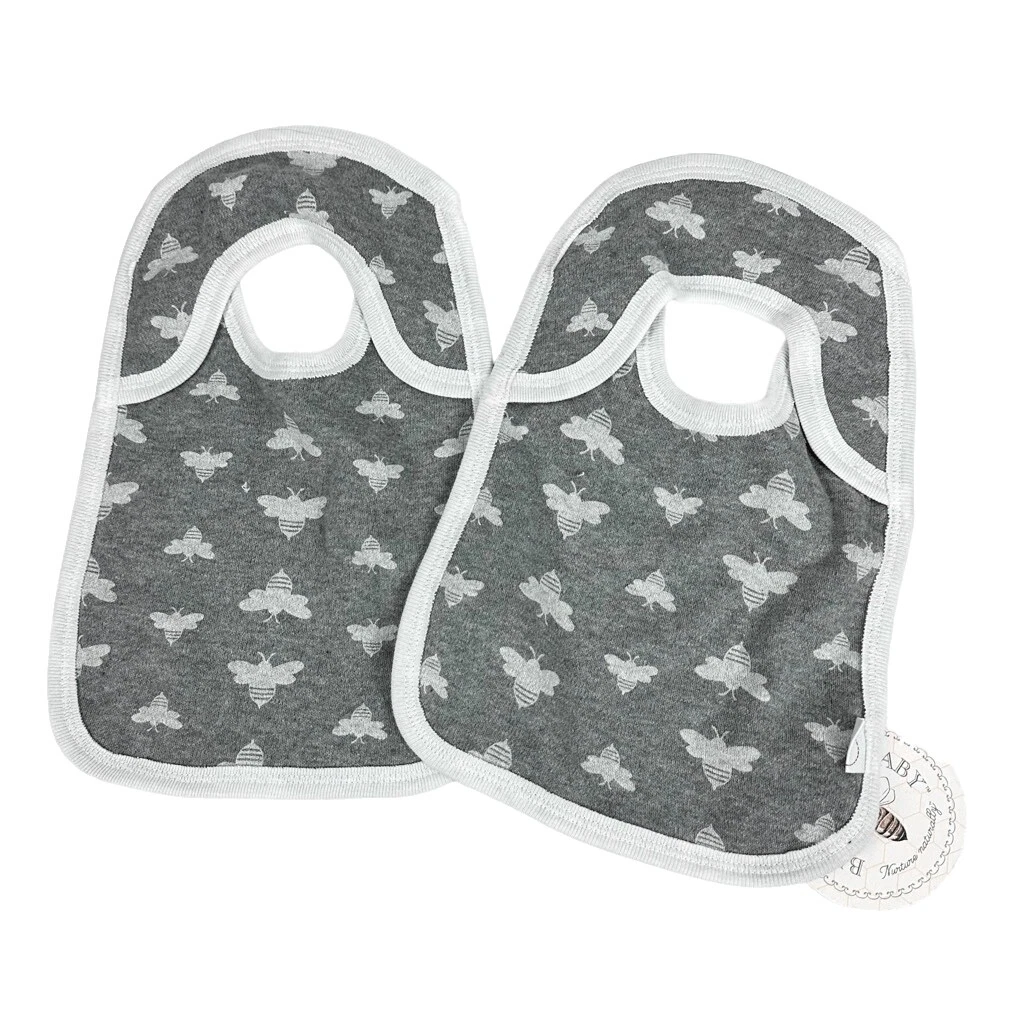 Algodón blanco Burt's Bees Baberos para Bebés y eructo Paños