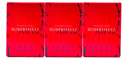 3 VICTORIA'S SECRET BOMBSHELL INTENSE EAU DE PARFUM TRAVEL 7.5 ml/.25 FL OZ NEW