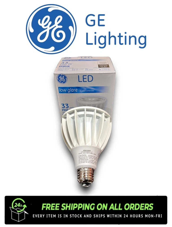 GE 38144 PAR30 120V, 3000K, 3000 Lumen, 33 Watt 15° Spot Light Bulb (Pack Of 6) - Image 4 of 4