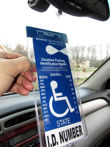 MirorTag Silver: Easy Handicap Parking Placard Holder with Strong Magnet & Hook - Picture 6 of 12