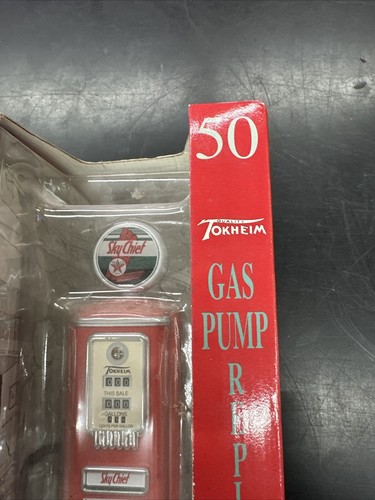 CAJA DE CAMBIOS 66002 TOKHEIM BOMBA DE GAS RÉPLICA TEXACO SKY CHIEF EDICIÓN LIMITADA BANCO DE MONEDAS - Imagen 7 de 12
