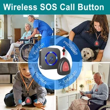 Life alert systems for seniors no monthly fee,1 sos call button and 2 pagers