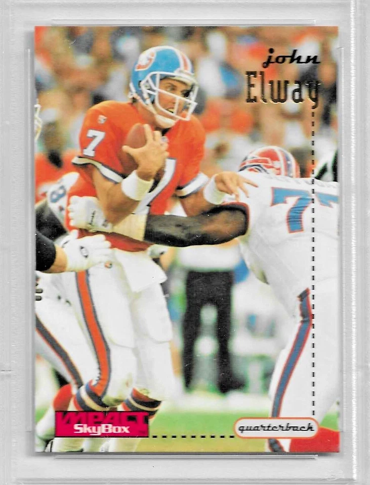 Tarjeta de fútbol americano Skybox Impact 1996 #42 Hof John Elway PSA 10 Low Pop NFL Broncos Foto 3 de 4