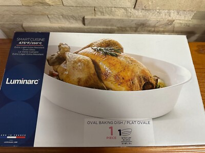 New in Box Luminarc Smart Cuisine Oval Baking Dish 14.75'' x 9'' Made in France
