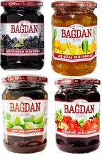 BAGDAN PRESERVE  WALNUT BLACKBERRY CHERRY STRAWBERRY x 400GR AZERBAIJAN
