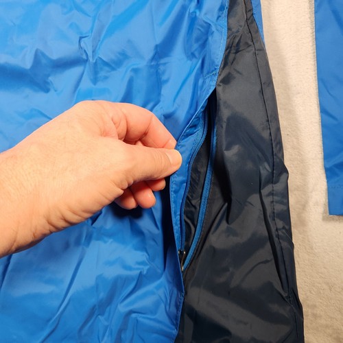 Columbia Jacket Mens XL Blue Rain Shell Windbreaker Packable Gorpcore Hood Nylon - Picture 4 of 11