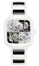 Rado True Square Automatic Open Heart Diamonds Black Dial Men's Watch R27073752