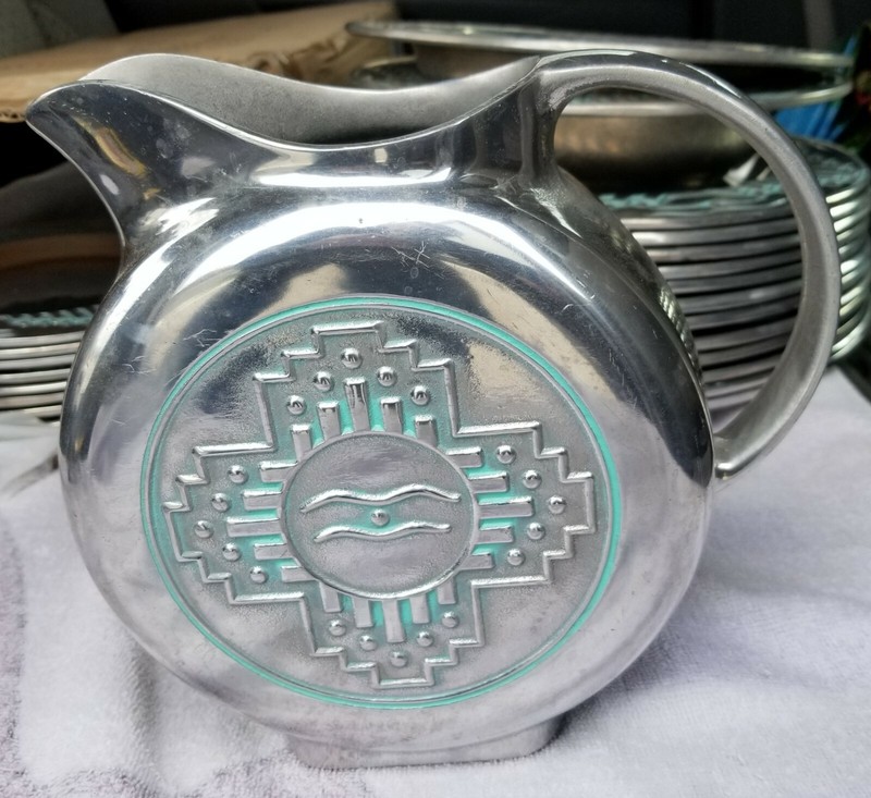 25 piece Wilton Mount Joy  Aqua green. Aztec motif