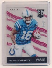 PHILLIP DORSETT 2015 PANINI CLEAR VISION RED RC #117 24/25 INDIANAPOLIS COLTS