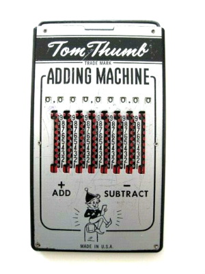 #ad Vintage Tom Thumb Adding Machine Made in USA with pocket cover... $12.00