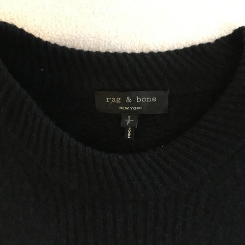 Rag & Bone Women's Black Crewneck Merino Wool Pullover L/S Sweater Size Small - Picture 6 of 13