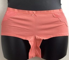 Cacique Lane Bryant ORANGE Lace Accent Cotton Boyshort Panty NWOT