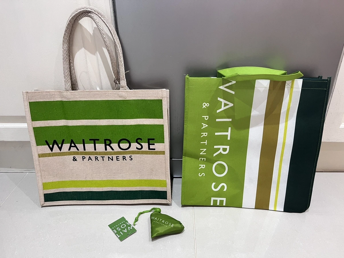 Waitrose hessian shopping bags sale