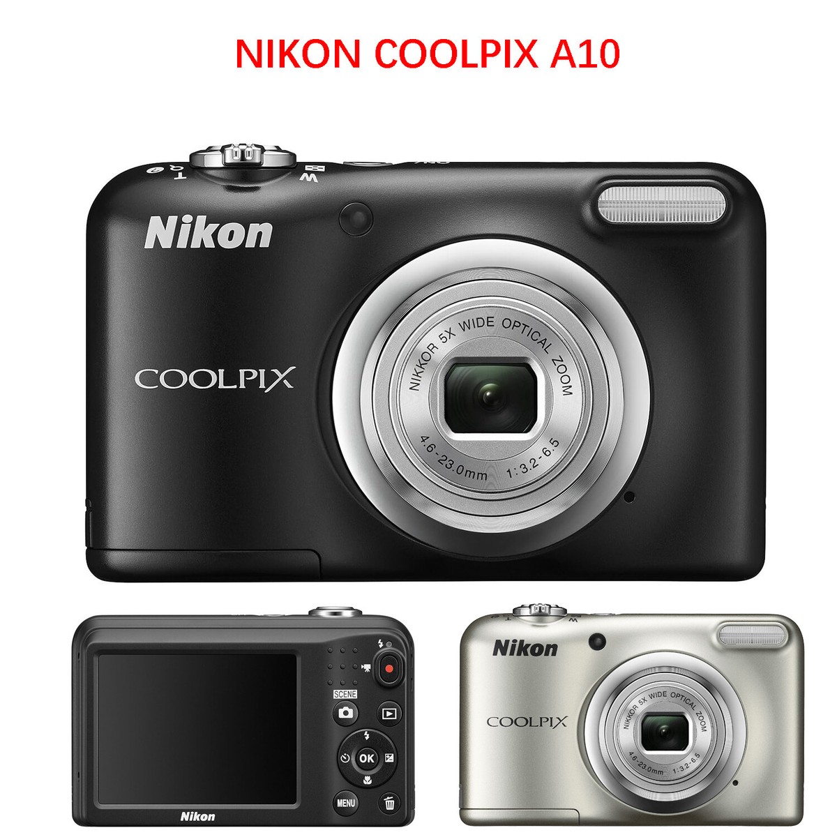 NIKON COOLPIX A10 16.1MP 5x Optical Zoom 720P Compact Digital