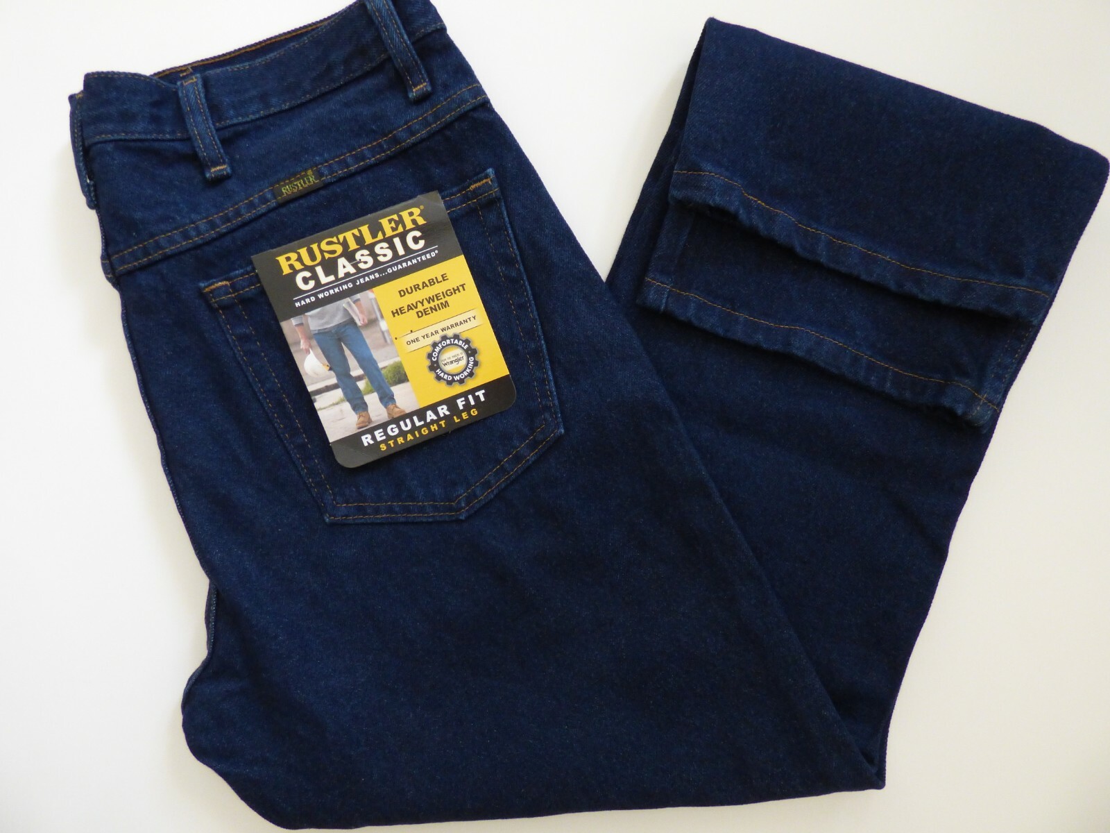RUSTLER Black Denim Straight Denim Pants Men's w35 /eaa400269 main image 0