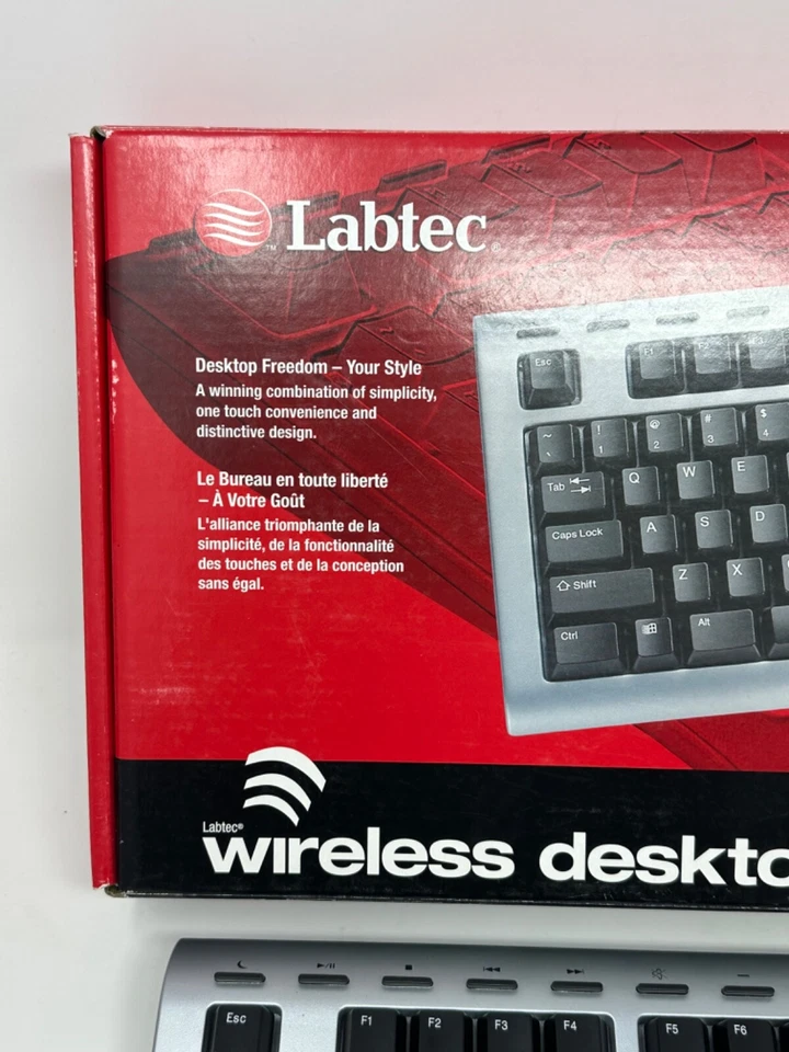2004 Labtec XP Media Wireless Desktop Edge Keyboard Optical Mouse Kit - Image 2 of 4