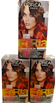 Loreal Feria Ombre Color by Preference Haarfarbe mit Expert Brush 3 Packungen