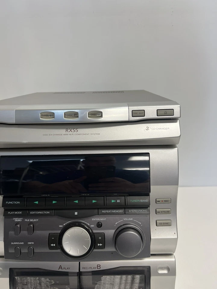 Sony HCD-RX55 Disc Ex-Change 3-CD & TAPE Mini Hi-Fi Component System, Read Desc - Image 3 of 4