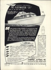 1956 PAPER AD Plycraft Fleetmaster Boat Admiral Captain Commander Chief Bo'sun 
