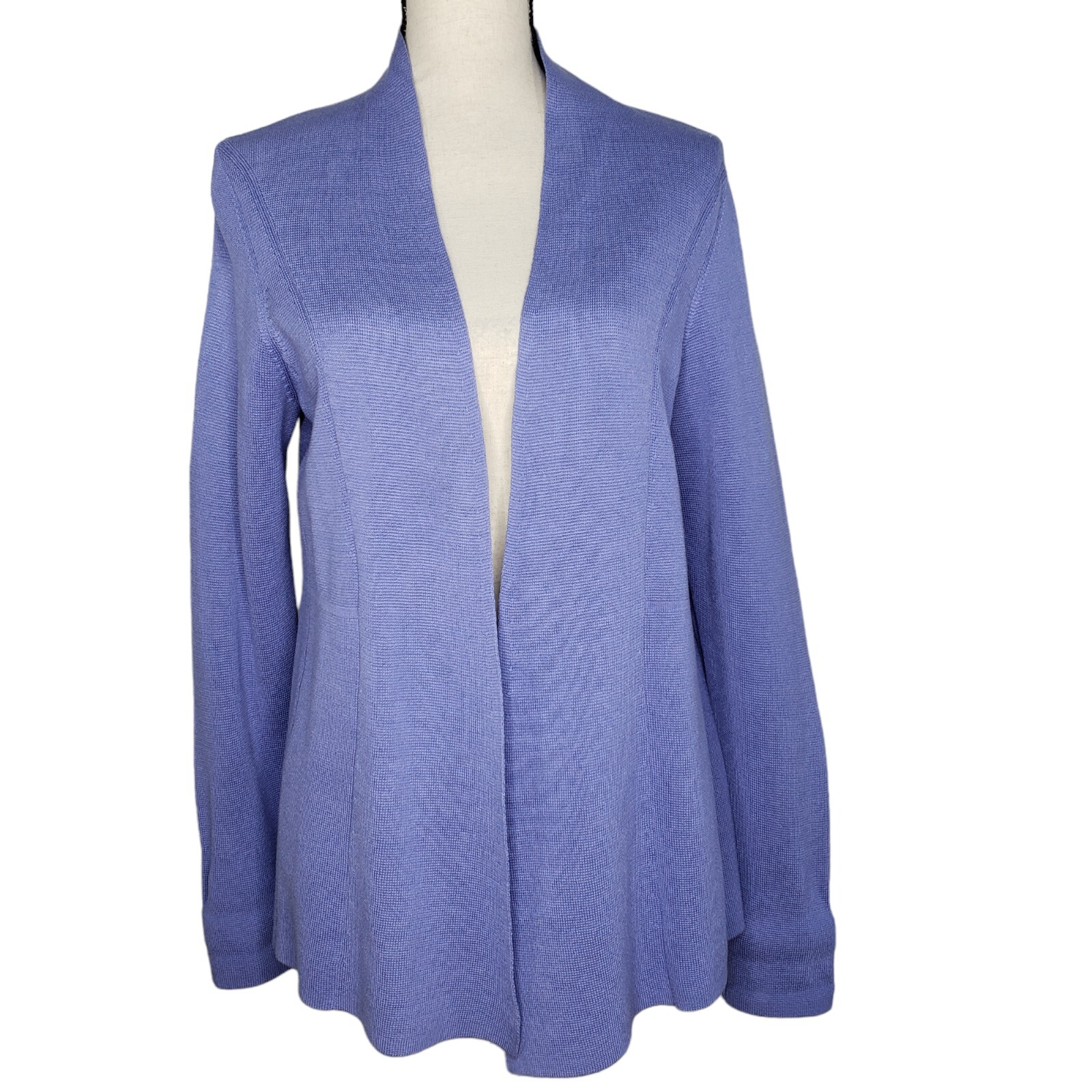 EILEEN FISHER Womens Pink Pocketed Long Sleeve Open Cardigan Top main image 1