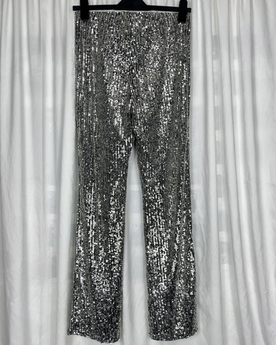 RRP-£24 NEW George Silver Sequin Pull On Trousers 8 | Party Formal Autumn Winter - Picture 23 of 24
