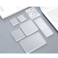 1Pc Assorted Sizes Clear Acrylic Stamp Block Set Scrapbooking Crafts