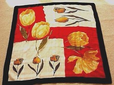 Italian Very Elegant 100 Sheer Polyester Elegant Design Scarf, New 
