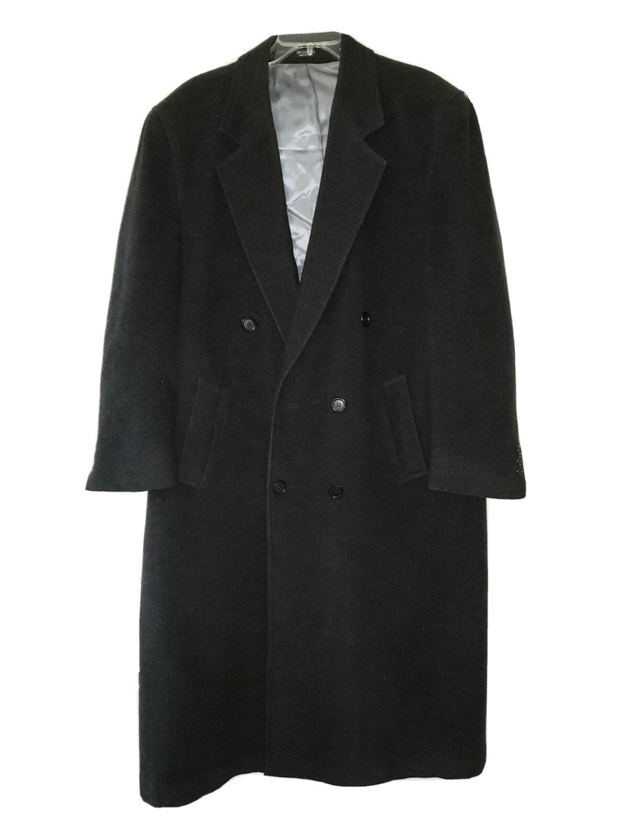 ジャケット・アウター DIESEL wool long coat (double) Men's Large 42R Long Black Wool Trenchcoat Winter Double