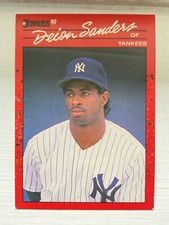 1990 Donruss Deion Sanders #427 New York Yankees- Error No Dot after Inc 